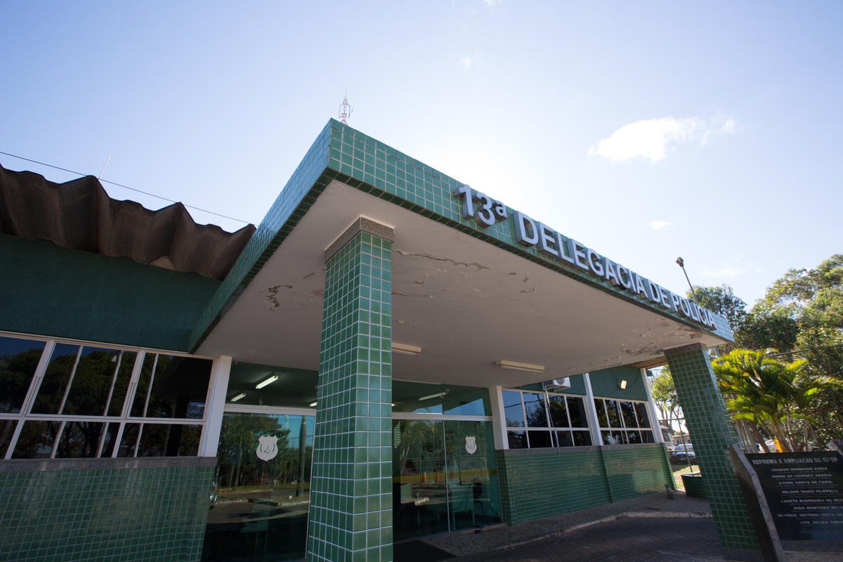 Entrada da delegacia de Sobradinho