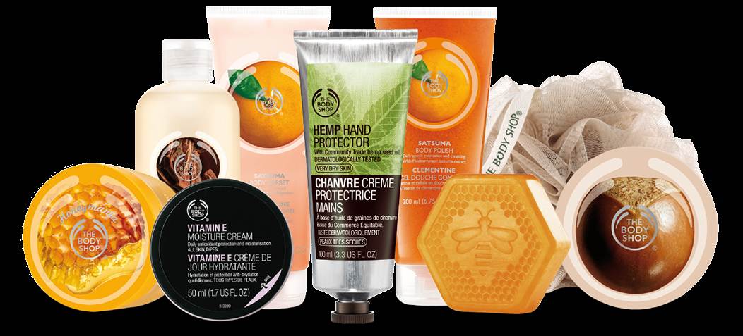imagem colorida linha de produtos The Body Shop - Metrópoles