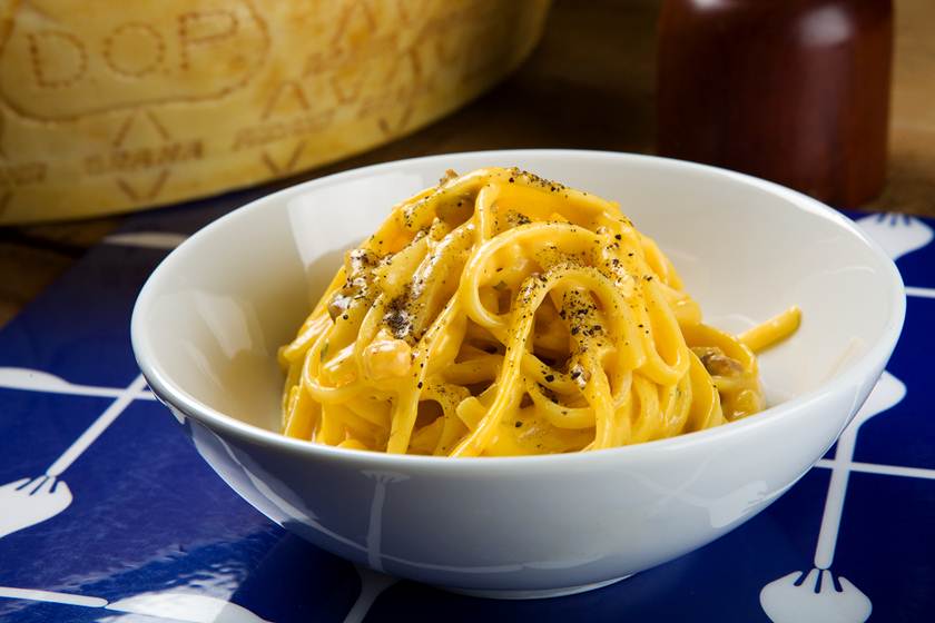 macarão carbonara sem carne - metrópoles