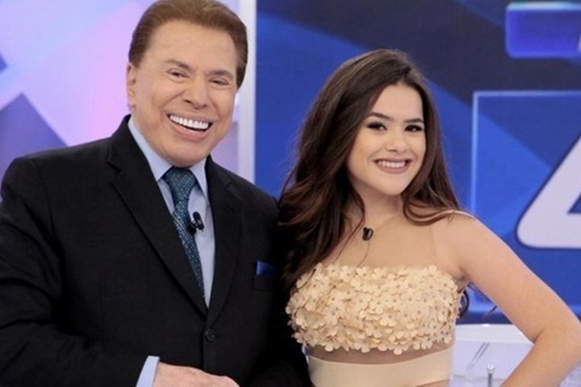 Foto colorida de Maísa Silva e Silvio Santos - Metrópoles