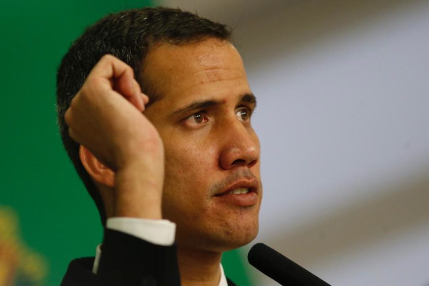 Imagem colorida de Juan Guaidó, autodeclarado presidente da Venezuela
