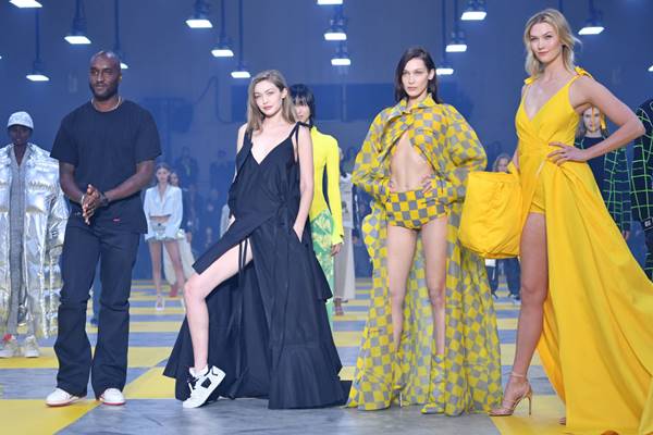 Virgil Abloh, Gigi Hadid, Bella Hadid e Karlie Kloss