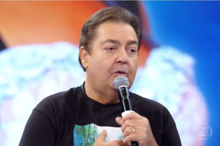 O apresentador Fausto Silva, no Domingão do Faustão