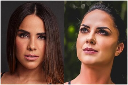 Montagem colorida de Graciele Lacerda e Wanessa Camargo. Ambas fazem carão - Metrópoles