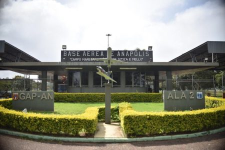 Fachada da base aérea de anápolis, em goiás