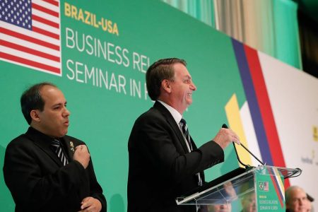 Bolsonaro em evento econômico nos EUA