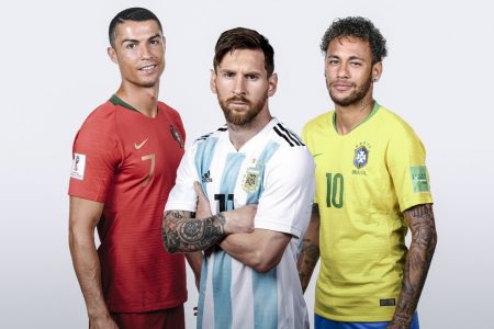 Messi, Cristiano Ronaldo e Neymar juntos