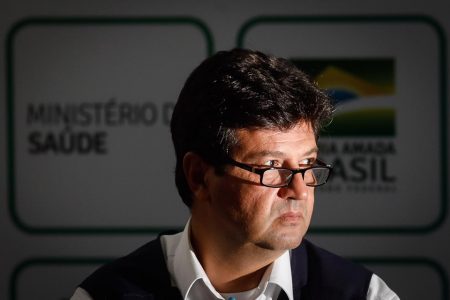 O ministro Luiz Henrique Mandetta durante coletiva sobre CoronaVirus Covid-19