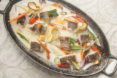 Bacalhau no leite de coco
