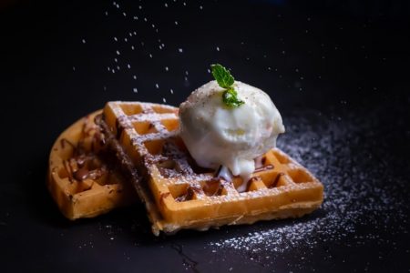 massa de waffle