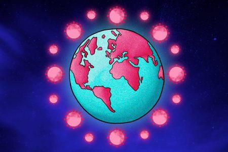 Coronavírus mundo ilustração