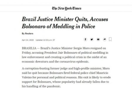 NY Times sobre Sergio Moro