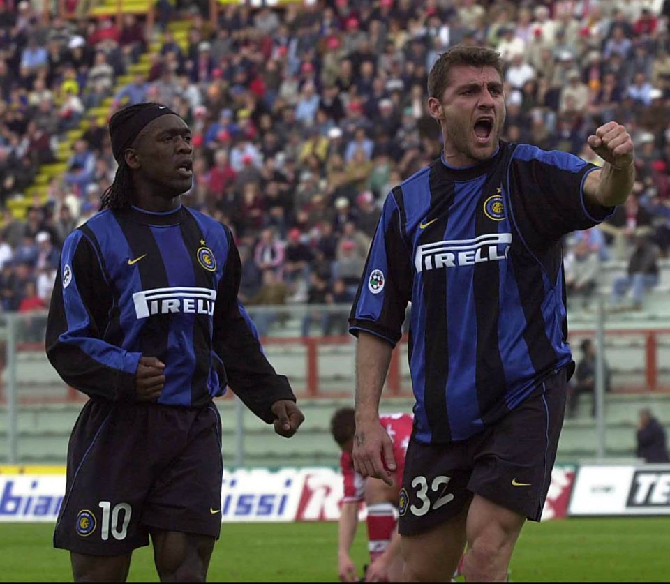 Seedorf e Vieri na Inter de Milão