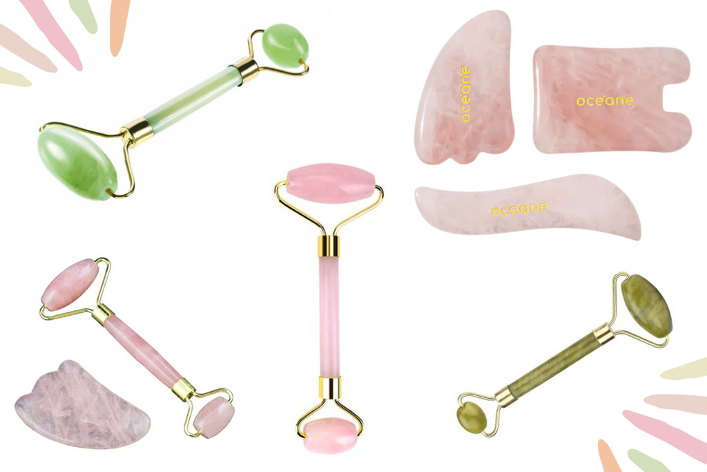 rolinho de jade e quartzo rosa
