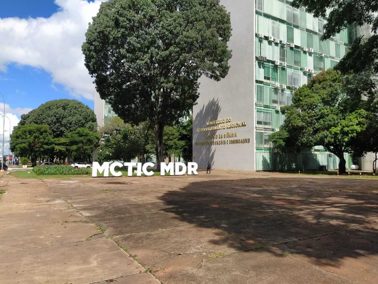 Letreiro do MCTIC concurso