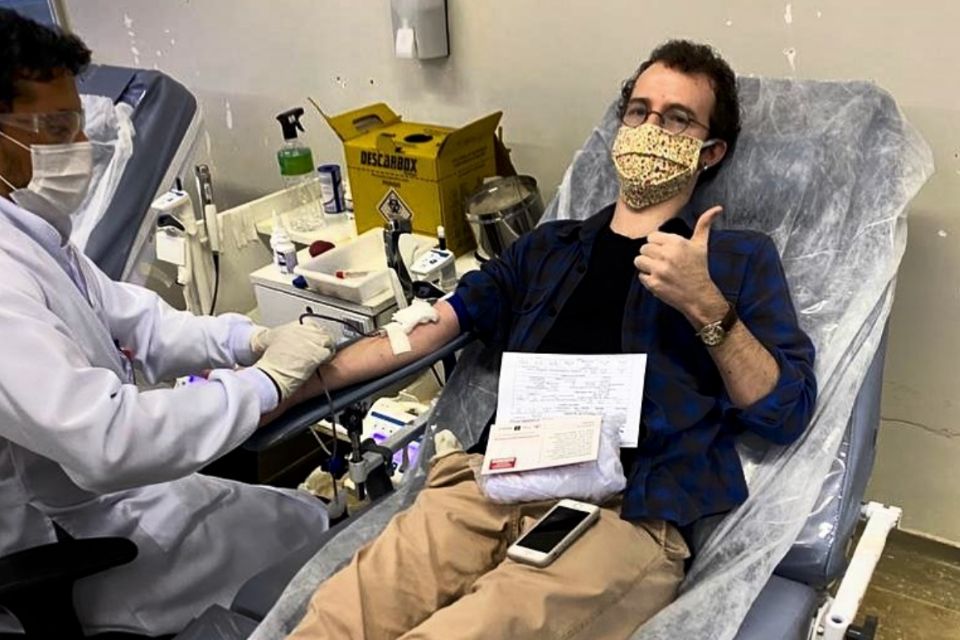 Doação de sangue no Hemocentro