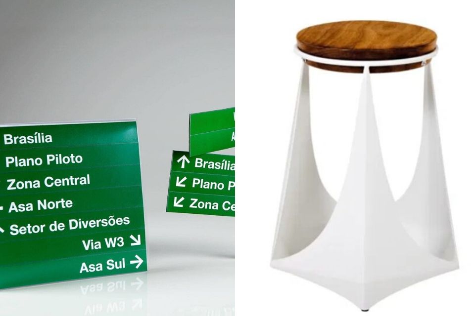 Móveis e objetos de décor inspirados em Brasília
