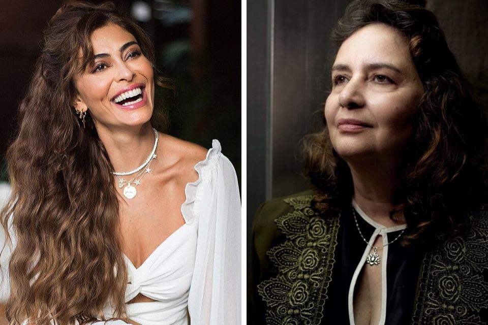 Juliana Paes e professora Lúcia Helena Galvão