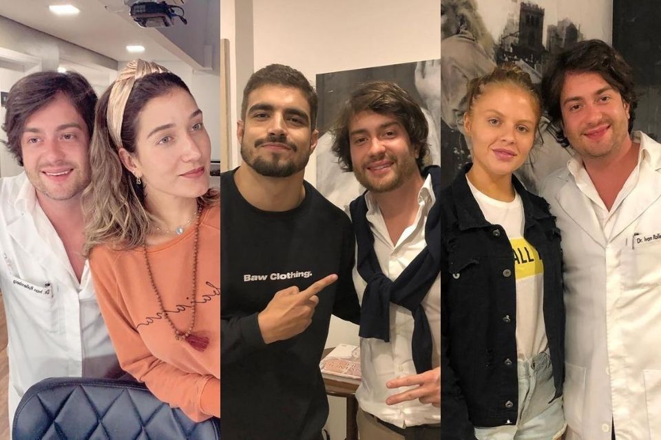 Dermatologista Ivan Rollemberg com Gabriela Pugliesi, Caio Castro e Luisa Sonsa