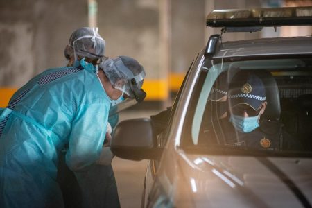 PM policia faz teste de coronavirus covid 19