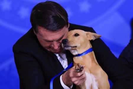Bolsonaro em assinatura de lei que aumenta multa a quem maltratar animais