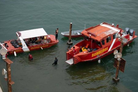 Buscas do Corpo de Bombeiros no Lago