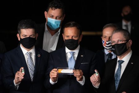 Coletiva de imprensa com o Governador João Doria, no salão Azul do senado Federal