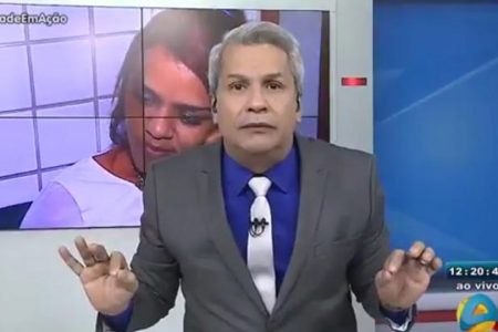 Sikêra Junior no programa Cidade em Ação, de afiliada da RedeTV! na Paraíba