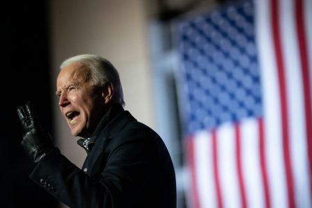 Joe Biden durante campanha eleitoral nos EUA 2020