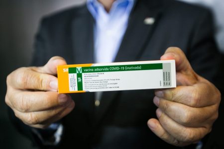 Caixa da vacina Coronavac em sao paulo 1