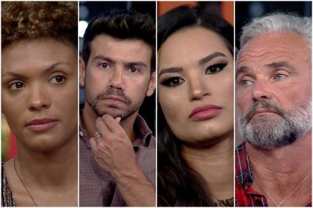 Lidi Lisboa, Mariano, Raíssa Barbosa e Mateus Carrieri em A Fazenda 12