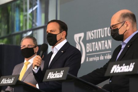 Coletiva do governador de São Paulo, João Doria, sobre a Coronavac