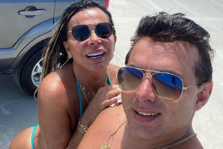 Gretchen com o marido