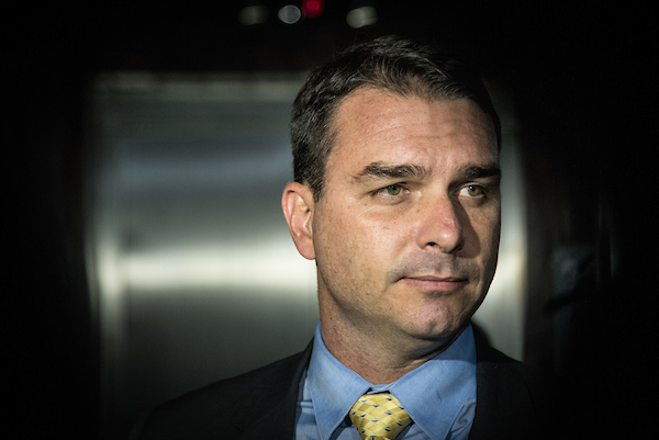 Senador Flávio Bolsonaro, filho do presidente Jair Bolsonaro