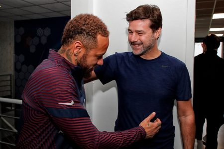 Mauricio Pochettino e Neymar no PSG