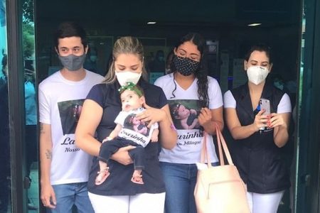 Lauta - menina recebe alta após 109 dias de internação