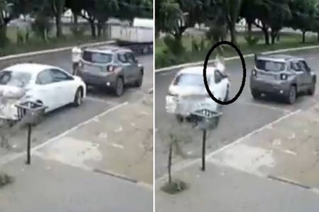 Briga de trânsito em Araguari (MG)
