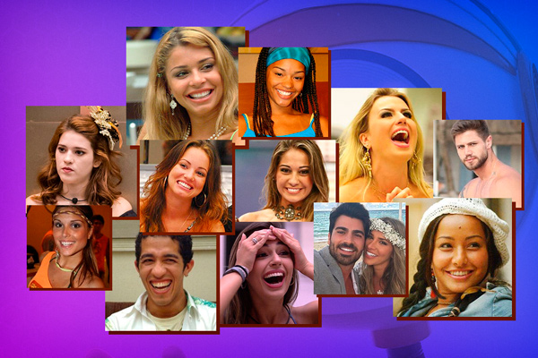 Mosaico de participantes do BBB