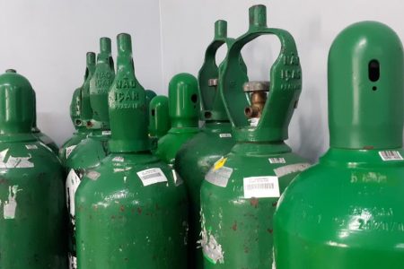 Cilindros apreendidos em Manaus