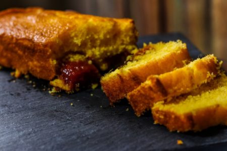 bolo de milho vegano