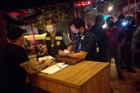 Fiscalização da lei seca da Covid-19 em Goiânia