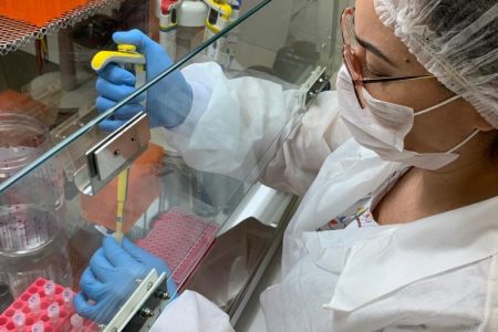 Teste em laboratório