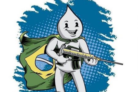 Zé Gotinha na versão de Eduardo Bolosnaro