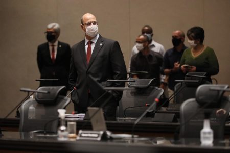 Governador afastado Wilson Witzel participa de sessão de TEM