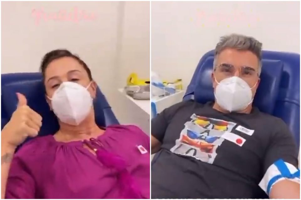 Claudia Raia e o marido