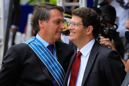 Presidente Jair Bolsonaro e ministro Ricardo Salles, do Meio Ambiente