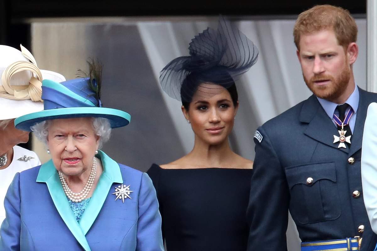 Rainha Elizabeth, Meghan Markle e príncipe Harry