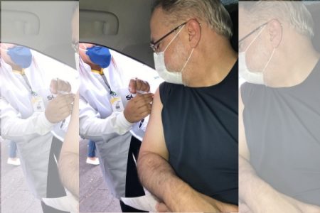 augusto aras toma vacina no DF