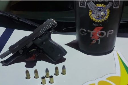 pistola apreendida