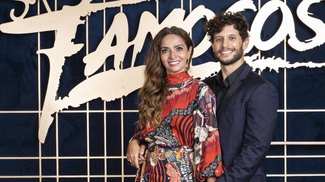 Claudia Ohana com o bailarino Heron Leal na Dança dos Famosos